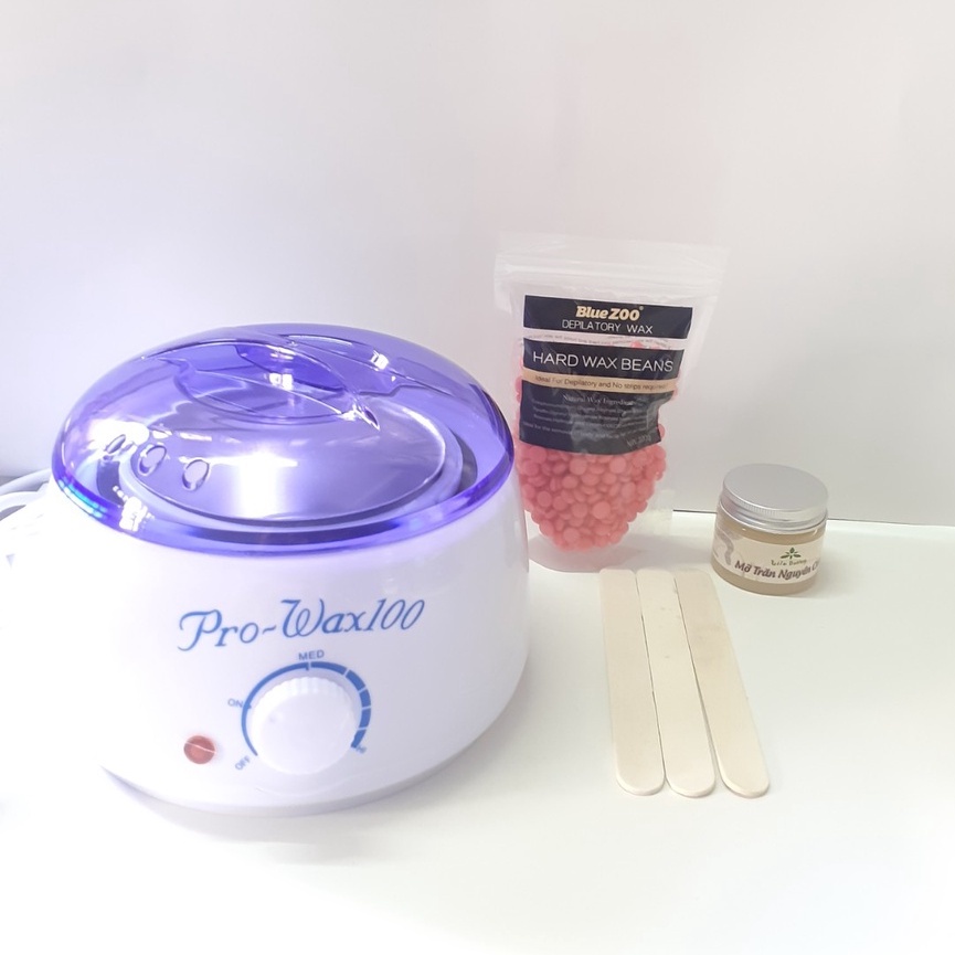 Nồi Wax lông PRO100, 3 Màu: Đen - Trắng - Hồng, Bảo hành 6 tháng (Miễn phí que lấy sáp). | BigBuy360 - bigbuy360.vn