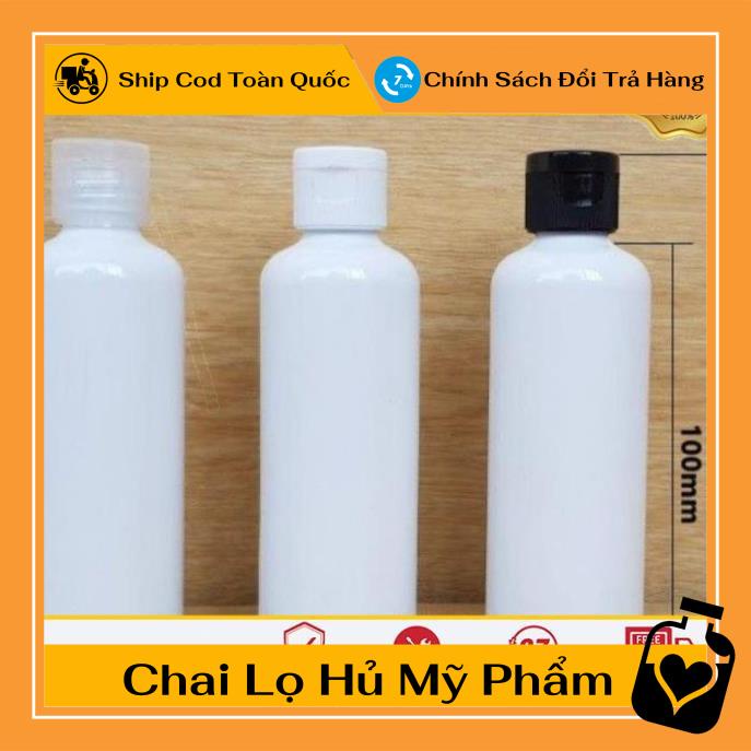 Chai Chiết Mĩ Phẩm ❤ TOP GIÁ RẺ ❤ Chai nhựa pet nắp bật trắng sữa 30ml,50ml,100ml đựng mỹ phẩm , , phụ kiện du lịch