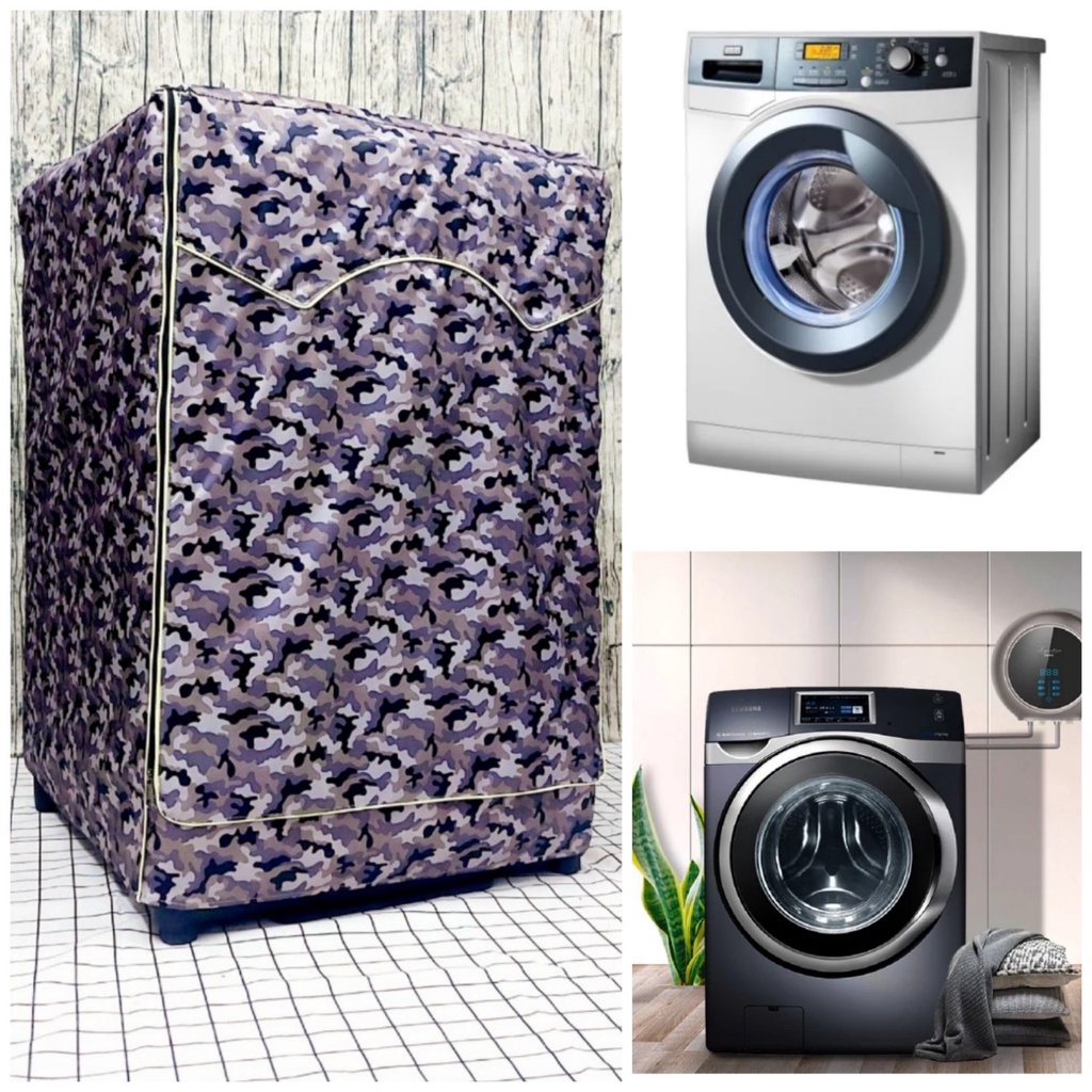 Áo trùm máy giặt vỏ bọc loại cửa trước ngang từ 8 đến 10kg - vải bao chùm chống bụi