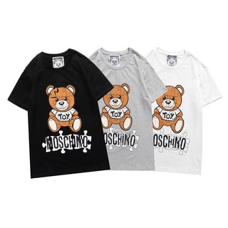 Áo Thun Moschino Đen Trắng Thời Trang Năng Động Cho Nam Nữ