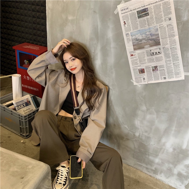Quần dài nữ ống rộng lưng cao thời trang phong cách Hàn Quốc | WebRaoVat - webraovat.net.vn