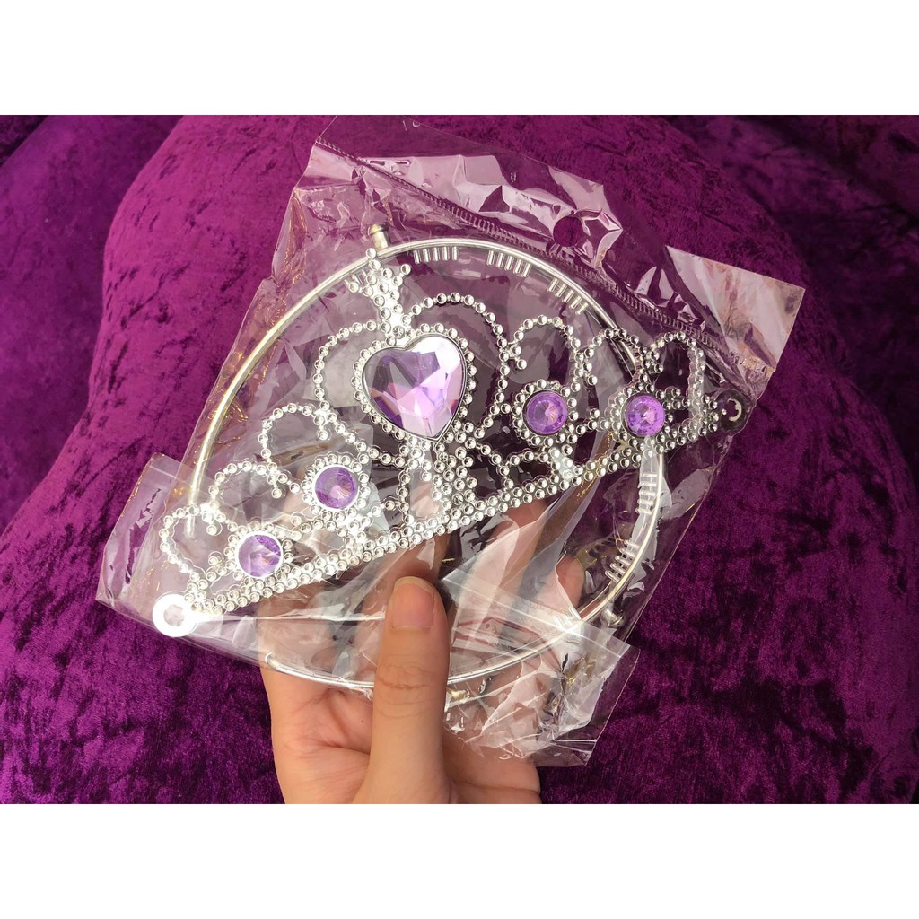 Cài tóc vương miện Elsa đính hạt màu