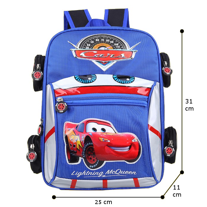 Ba lô bé trai MCqueen F5 cho bé mẫu giáo màu xanh - Balo trẻ em