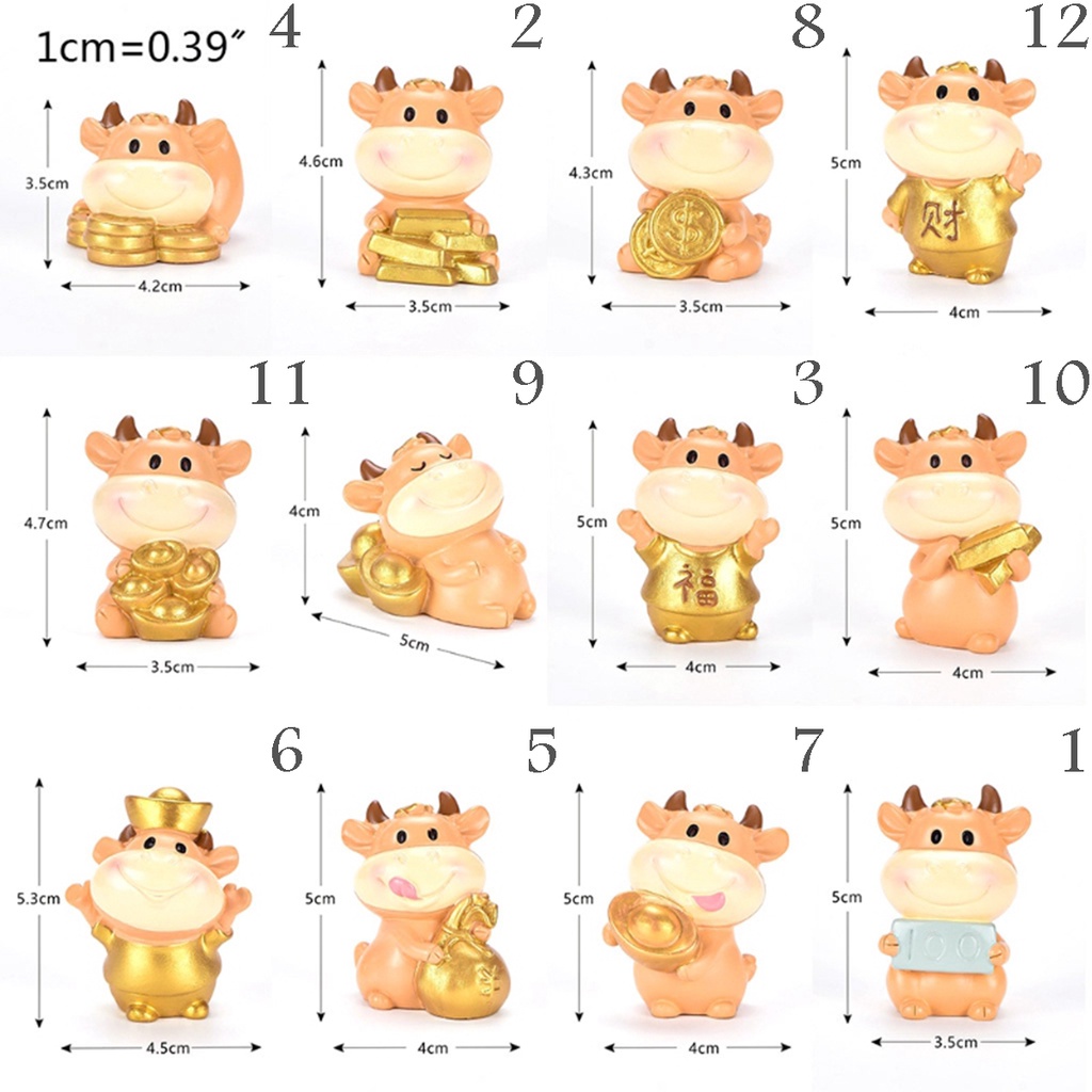 Epoch Mô Hình Chú Bò Bằng Nhựa Resin Dùng Trang Trí Sân Vườn Phong Cách Trung Quốc