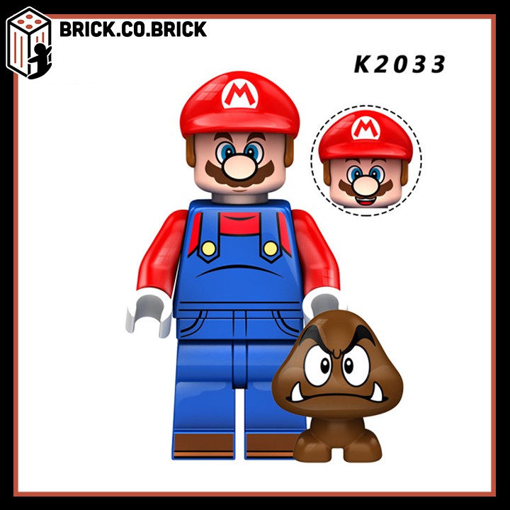 MARIO Nấm lùn đỏ Đồ Chơi Lắp Ráp Mô Hình Non Lego và Minifigure nhân vật hóa trang MỚI NHẤT KDL805