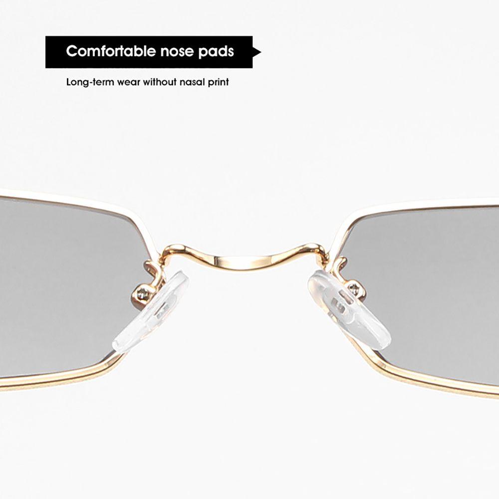 QQMALL Kính Mắt Mèo Tròng Đa Giác Chống Bức Xạ / Tia UV Kiểu Hàn Quốc Thời Trang Cho Nam Và Nữ