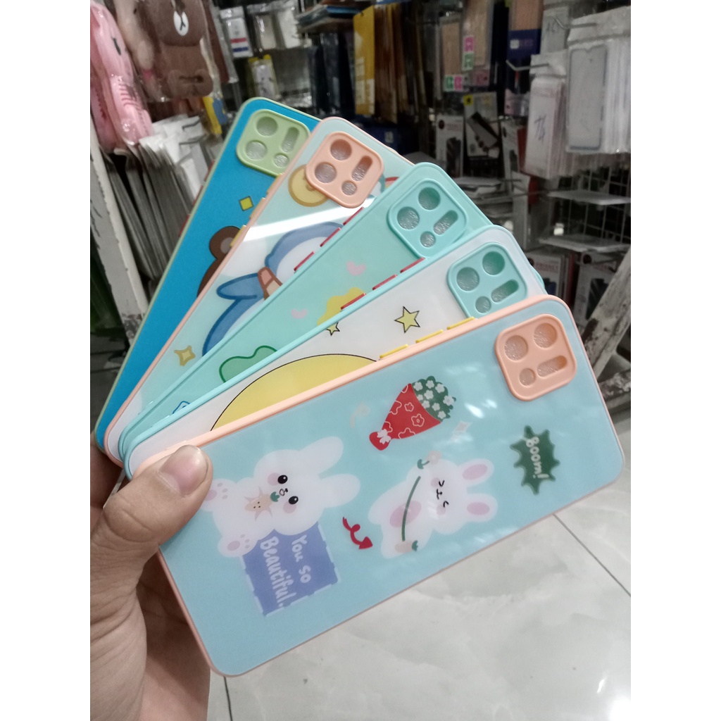Ốp lưng điện thoại OPPO A16K in hình thú dễ thương sáng bóng trên mặt kính cường lực tốt