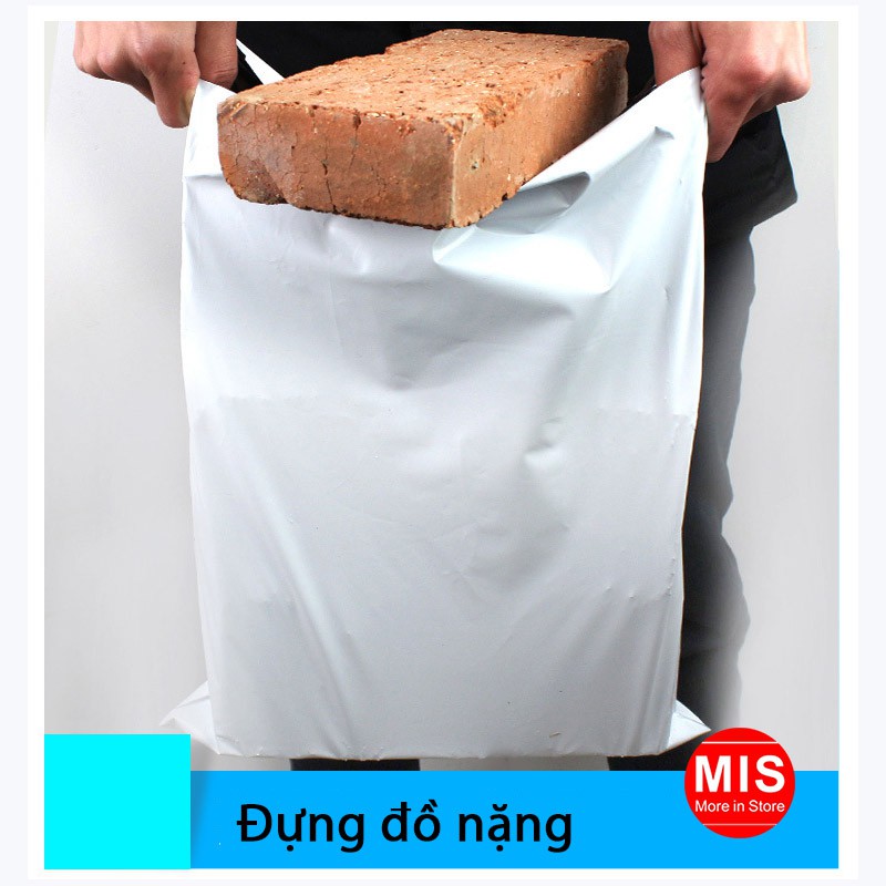 Túi đóng hàng nhựa mới PE màu trắng (chuyên dụng, bảo mật, chống nước) size 17*30 cm