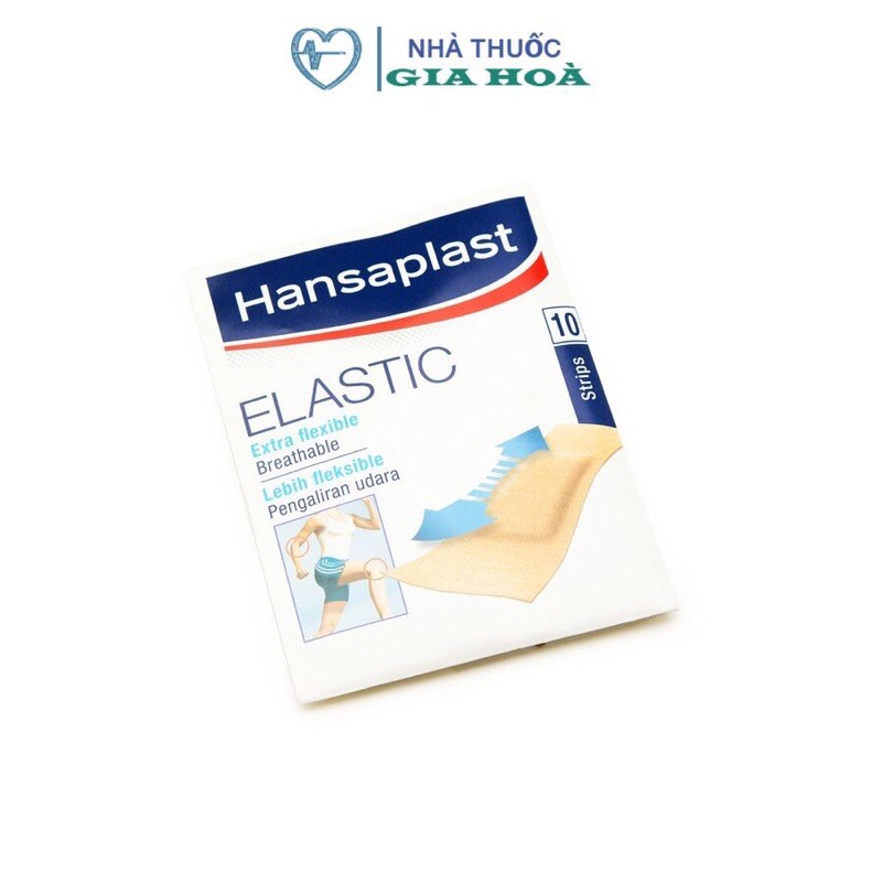 Băng keo cá nhân Hansaplast Elastic dạng gói tiện dụng mang theo (Gói 10 miếng)