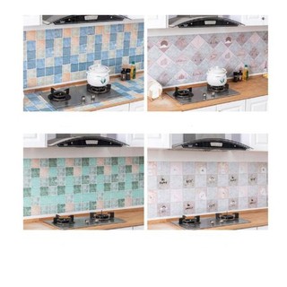 [Xả] Decal Dán Bếp Tráng Nhôm Họa Tiết Hoa Văn Có Keo Sẵn