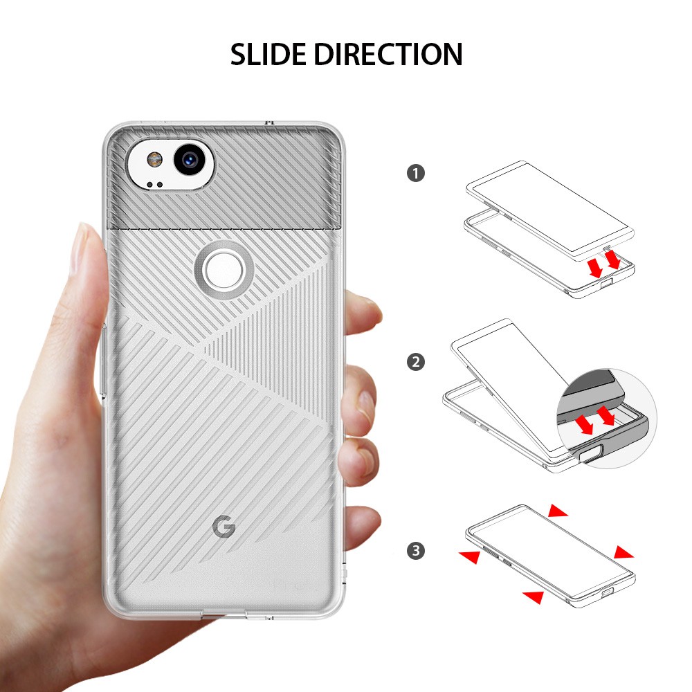 Ringke Bevel, Google Pixel 2 XL Pixel 2 [Bevel] Case Vỏ bọc TPU mô hình đường chéo nâng cao