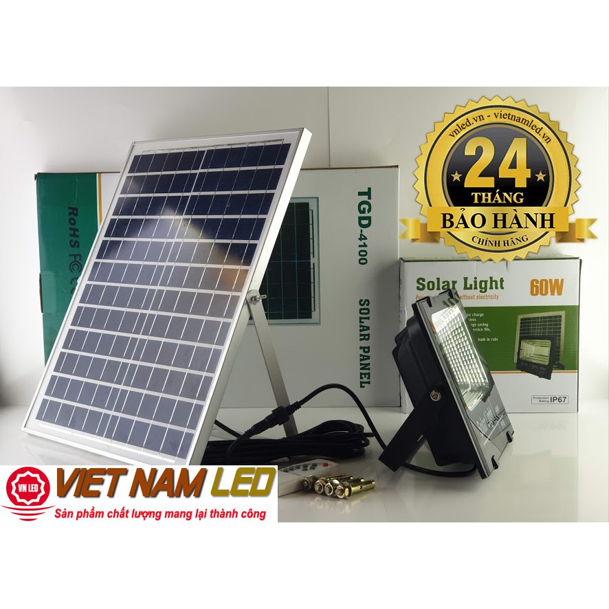 ĐÈN PHA LED NĂNG LƯỢNG MẶT TRỜI 60W SOLAR LIGHT, vnled.vn, 0936395395