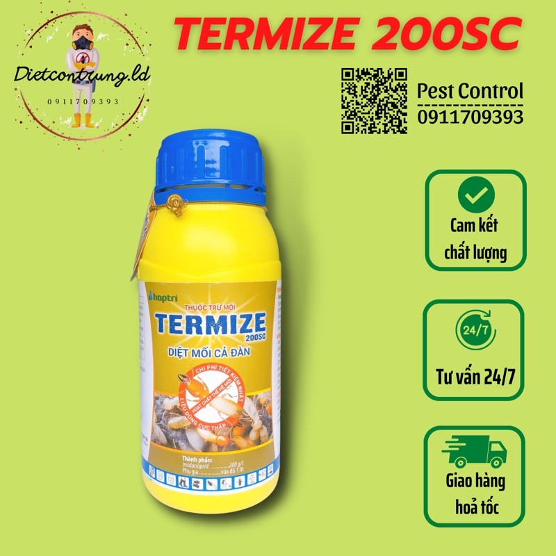 Thuốc diệt mối TERMIZE 200SC chai 500ml - diệt phòng mối cho công trình - nhà cửa ( Không mùi)