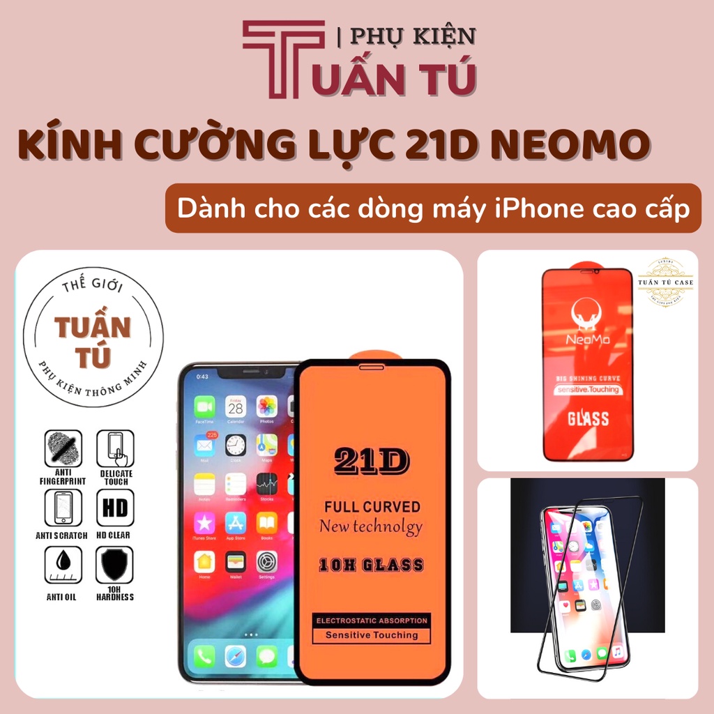 Kính cường lực NEOMO 21D full màn cho iPhone 6plus - 12 Pro max