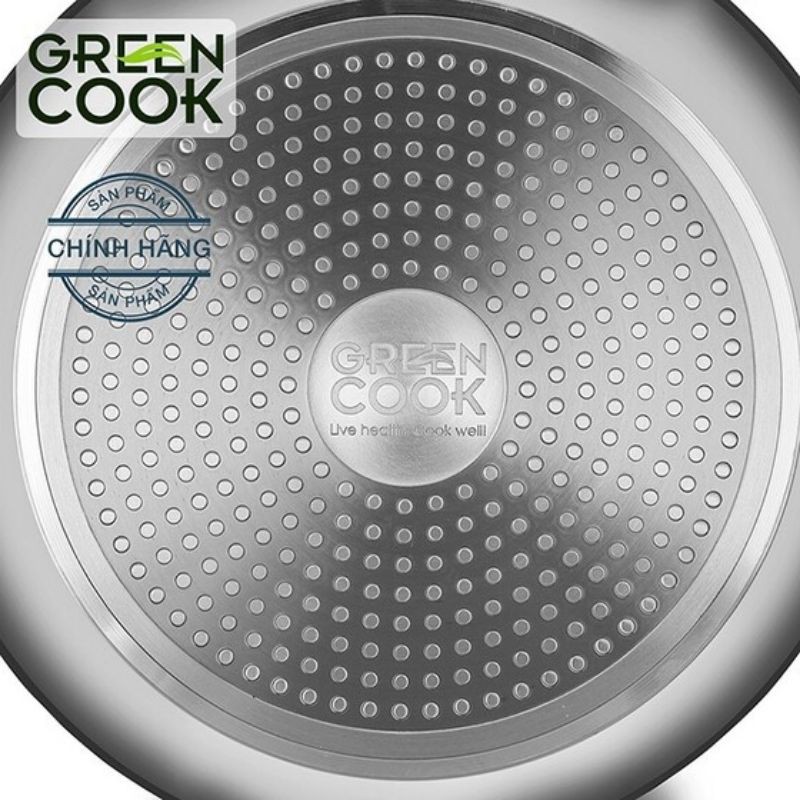 CHẢO ĐÁ GREEN CÔK 28 CM CAO CẤP (dùng cho mọi loại bếp)