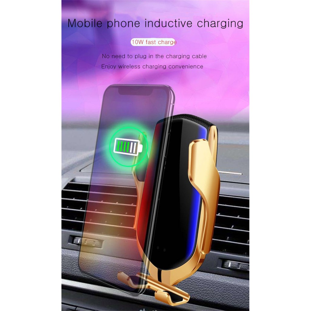 Củ sạc điện thoại không dây trên ô tô cho iPhone Samsung