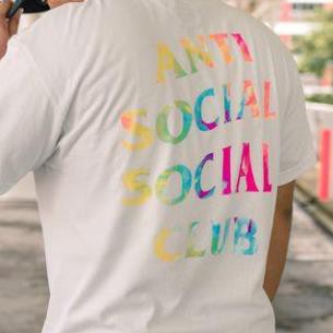 SALE- Áo anti social social club thai tie dye rainbow - cưc HOT