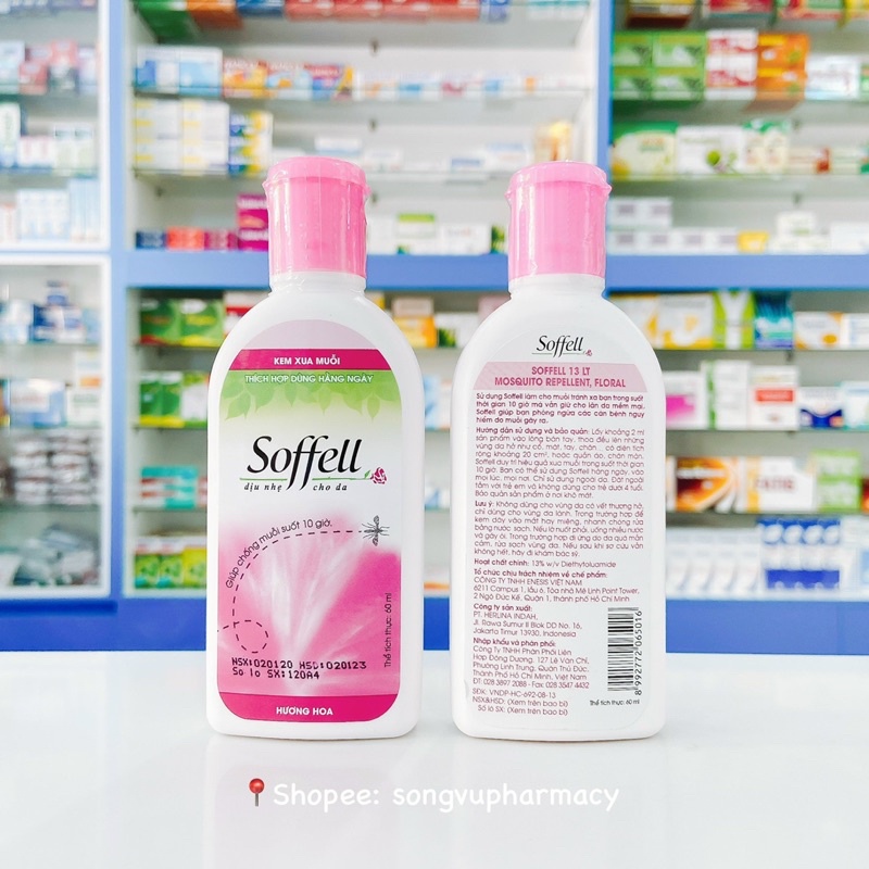 Kem chống muỗi Soffell Hương Hoa & Hương Cam