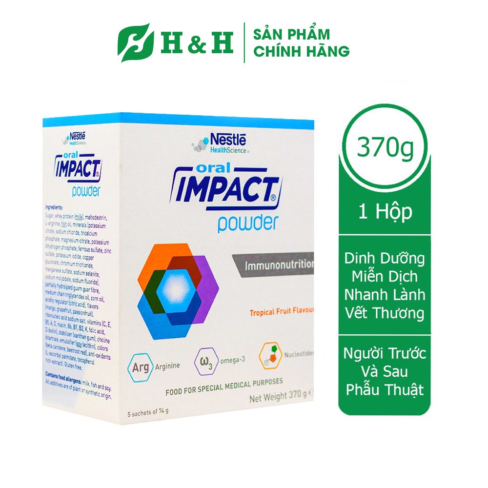 Sữa dinh dưỡng y học CHO BỆNH NHÂN UNG THƯ, TRƯỚC VÀ SAU PHẪU THUẬT - ORAL IMPACT POWDER -