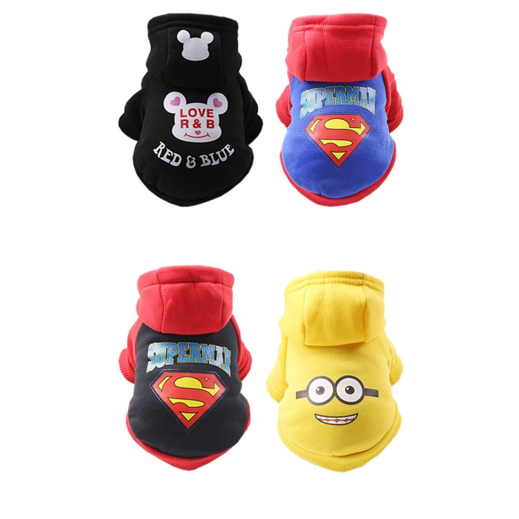 Áo có túi đựng đồ/ mũ trùm đầu yêu thời trang mùa đông dành cho thú cưng