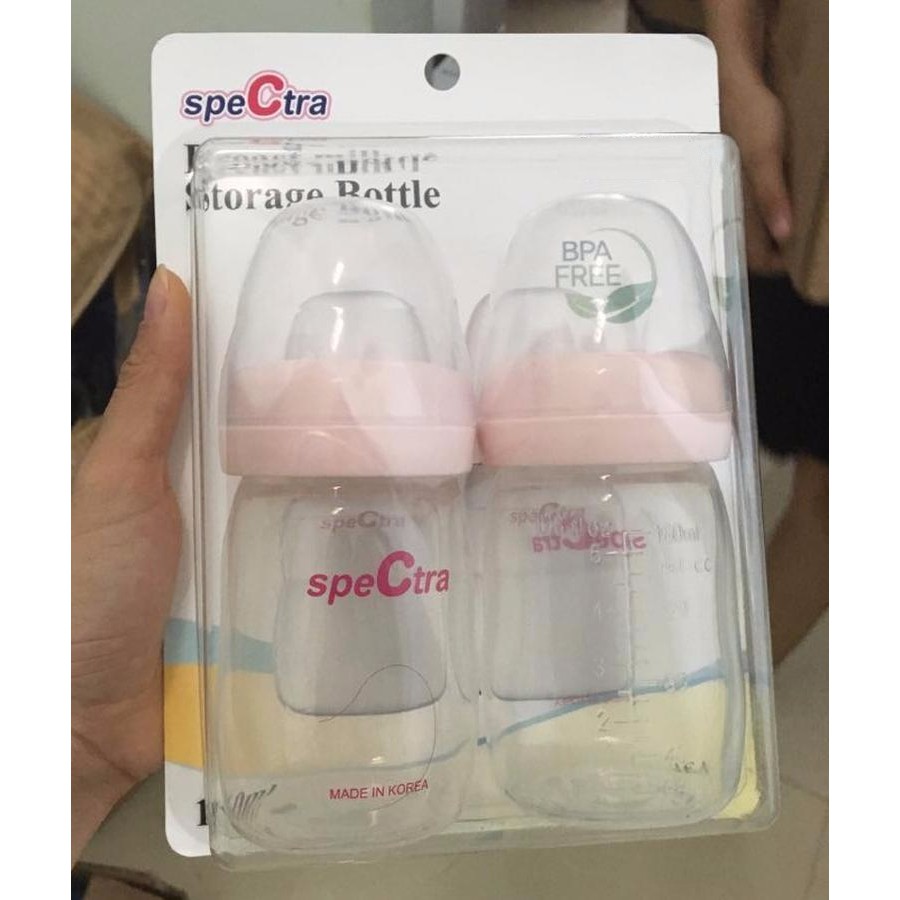 Bộ 2 bình trữ sữa spectra 160ml