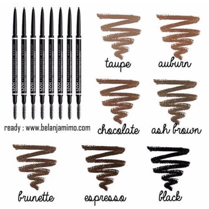 Chì kẻ mày siêu mảnh NYX Micro Brown Pencil