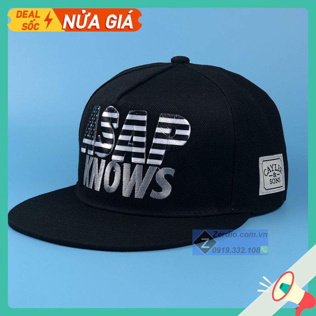 Mũ Snapback Asap đen đẹp phong cách hiphop cho cả nam và nữ