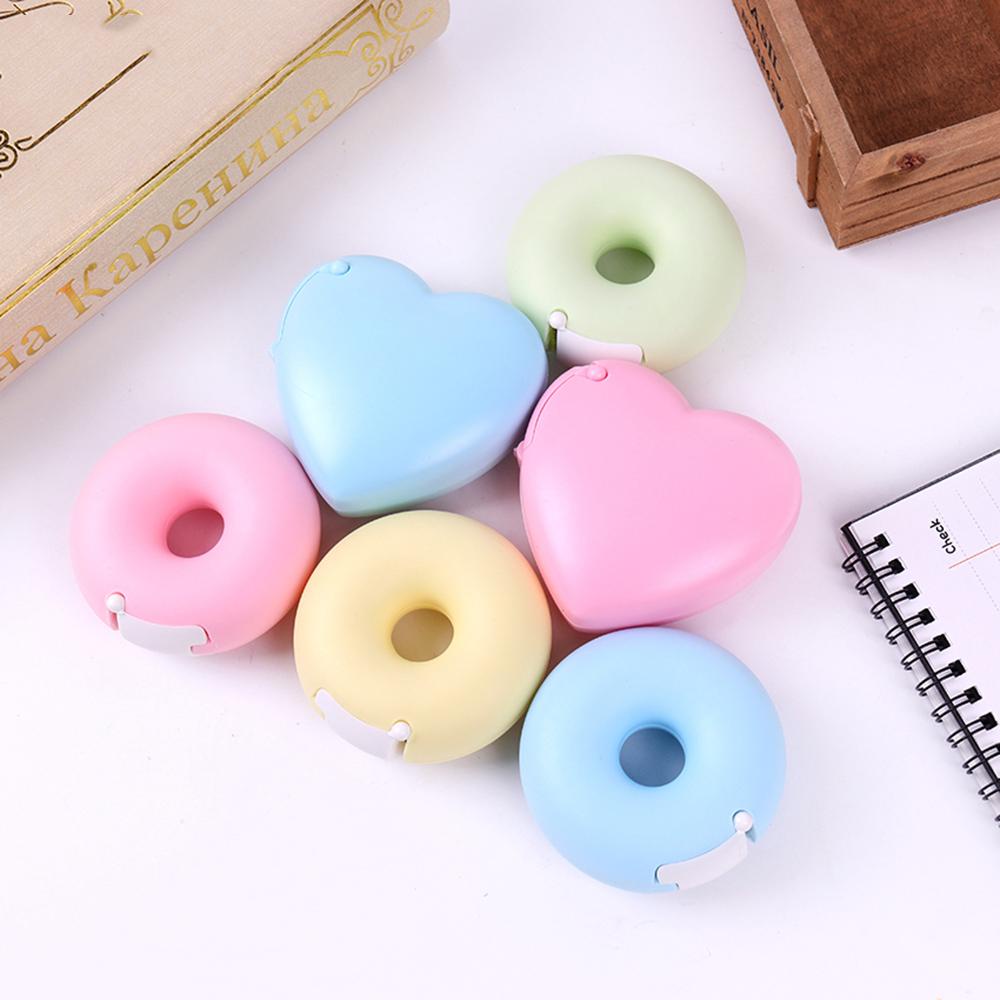 Dụng Cụ Cắt Băng Keo Hình Bánh Donut Màu Sắc Ngọt Ngào Tiện Dụng Cho Trường Học / Văn Phòng