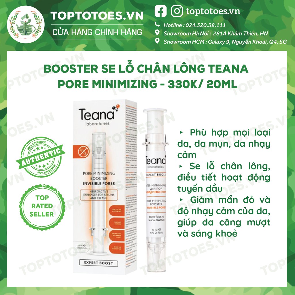 Tinh chất dưỡng Teana Pore Minimizing Booster 20ml giúp se nhỏ lỗ chân lông, giảm ...