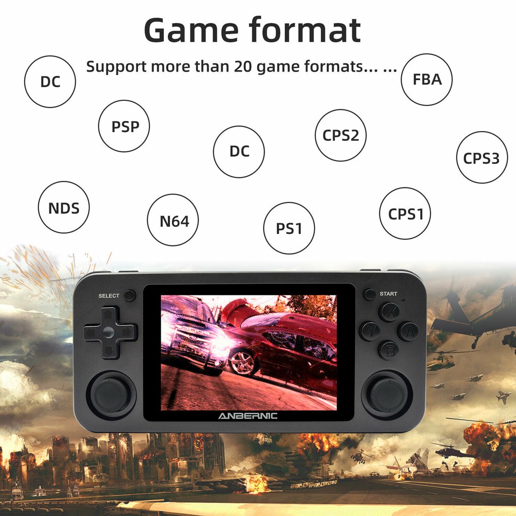 Máy Chơi Game Cầm Tay RG351M Phiên Bản Nhôm Hỗ Trợ Hơn 20 Dòng Games PS1 PSP Tặng Kèm Thẻ Nhớ 64GB