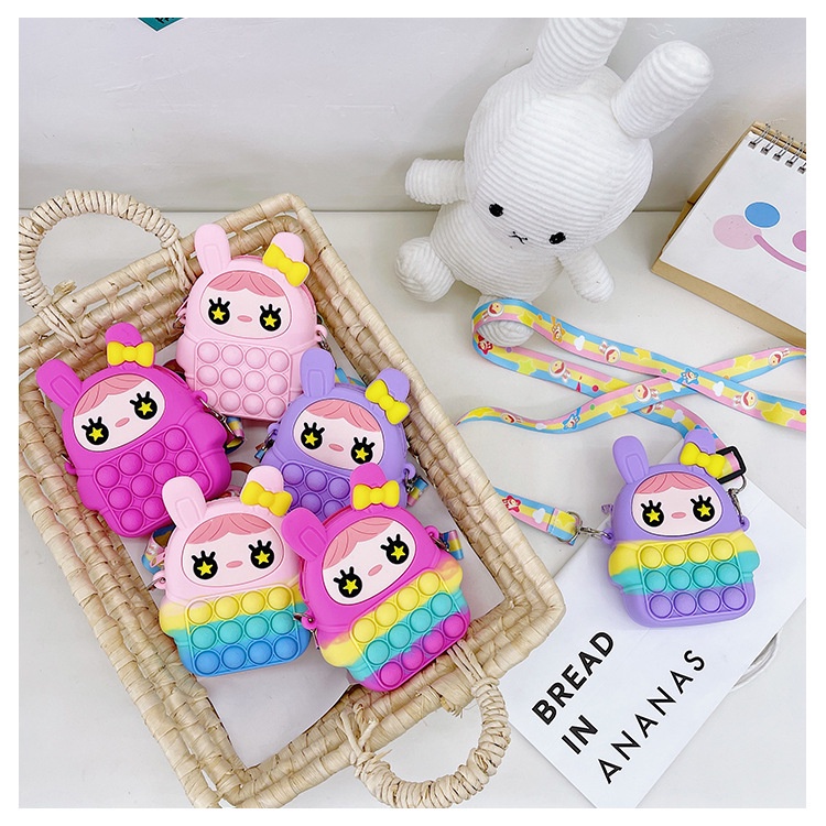 Hàng Hot Túi popit Túi Xách Ấn Bong Bóng Silicon Pop it Đựng Đồ Chơi Siêu Đang Yêu Cho Bé Hàng chính hãng