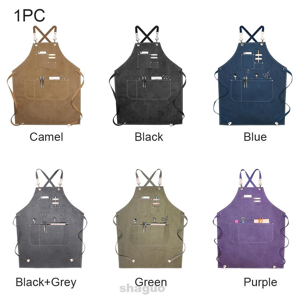 Women Mens Gardening Home Adjustable Quick Release With Pockets Thickened Work Kitchen BBQ Cross Back Straps Chef Apron
