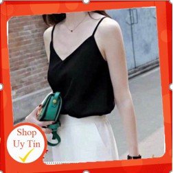 [CÓ SẴN] ÁO 2 DÂY LỤA SANG CHẢNH KÈM ẢNH THẬT CUỐI