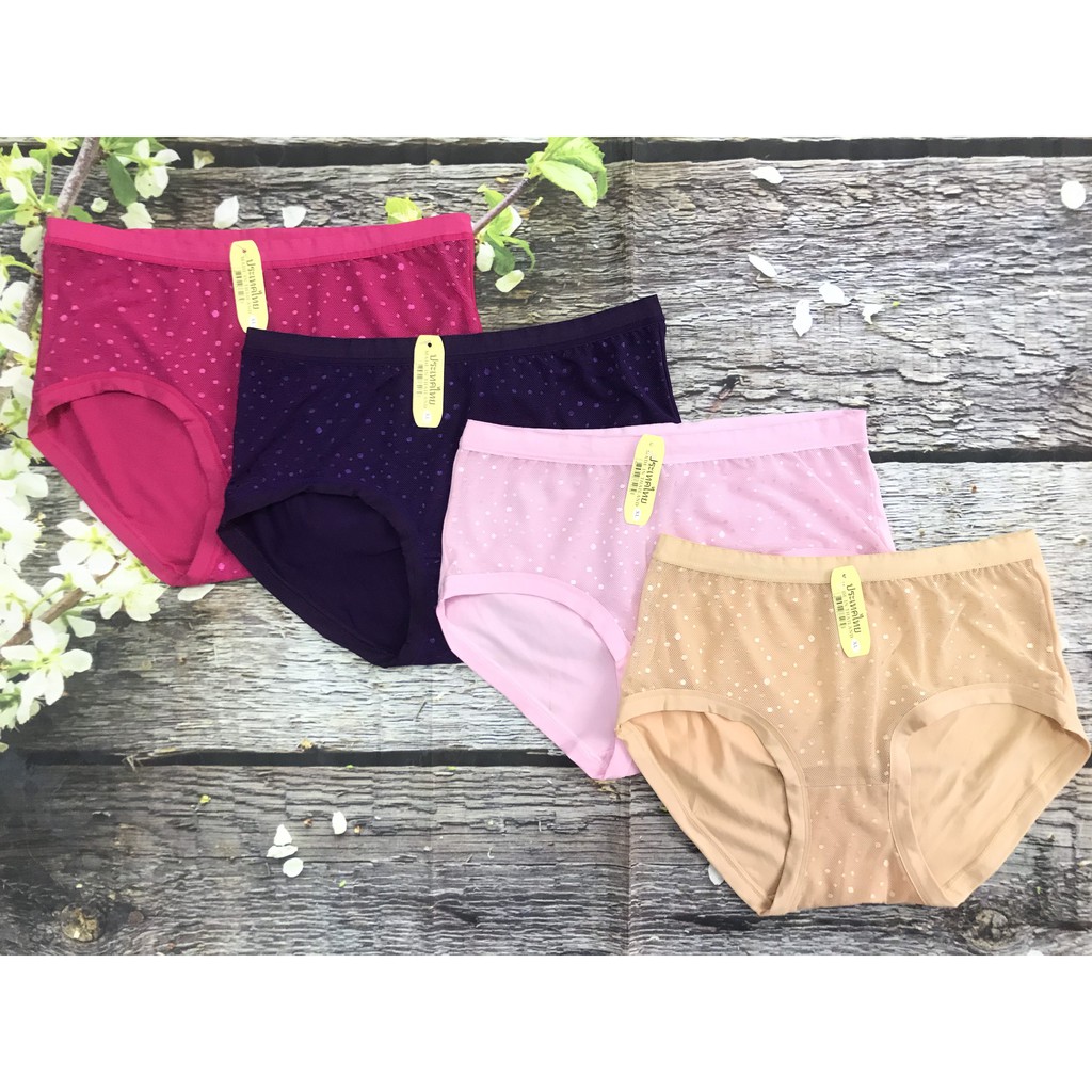 Quần cotton Big Size phối lưới chấm bi trước - siêu ưng | BigBuy360 - bigbuy360.vn