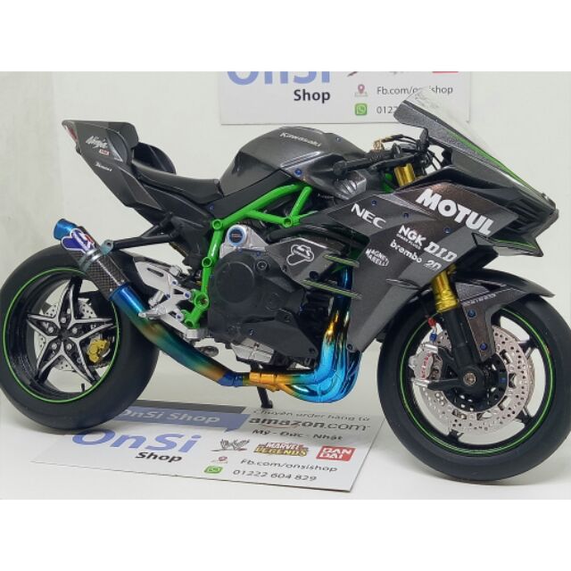 KAWASAKI NINJA H2 AOSHIMA 1/12 MÔ HÌNH