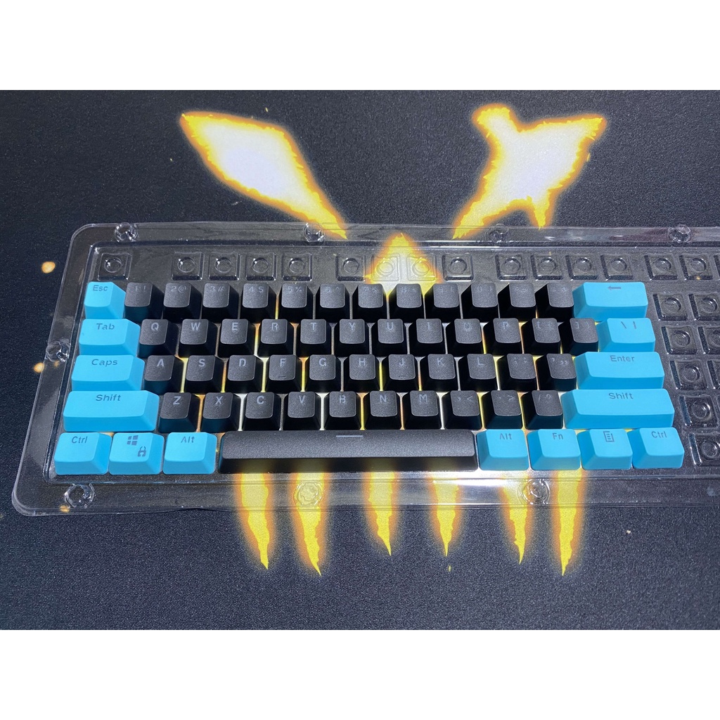 RK 61 Keycaps PBT Chất liệu OEM Các keycaps cao cấp, có đèn nền Bàn phím cơ hai màu có keycaps