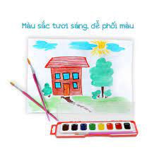 Màu nước dạng nén Hồng Hà, vỉ 8/16 màu