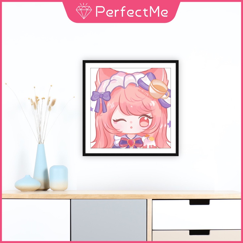 Bộ tranh đính đá 5D họa tiết nhân vật hoạt hình King of Glory độc đáo kích thước 30x30cm