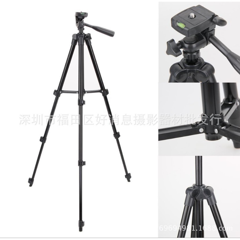 chân máy ảnh Tripod cho microless tặng kèm tripod chân nhện và kẹp điện thoại