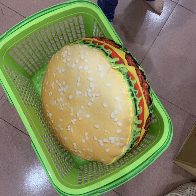 Sỉ_Gối 3D hình bánh hamberger_Gối hình đồ ăn_bánh hamburger