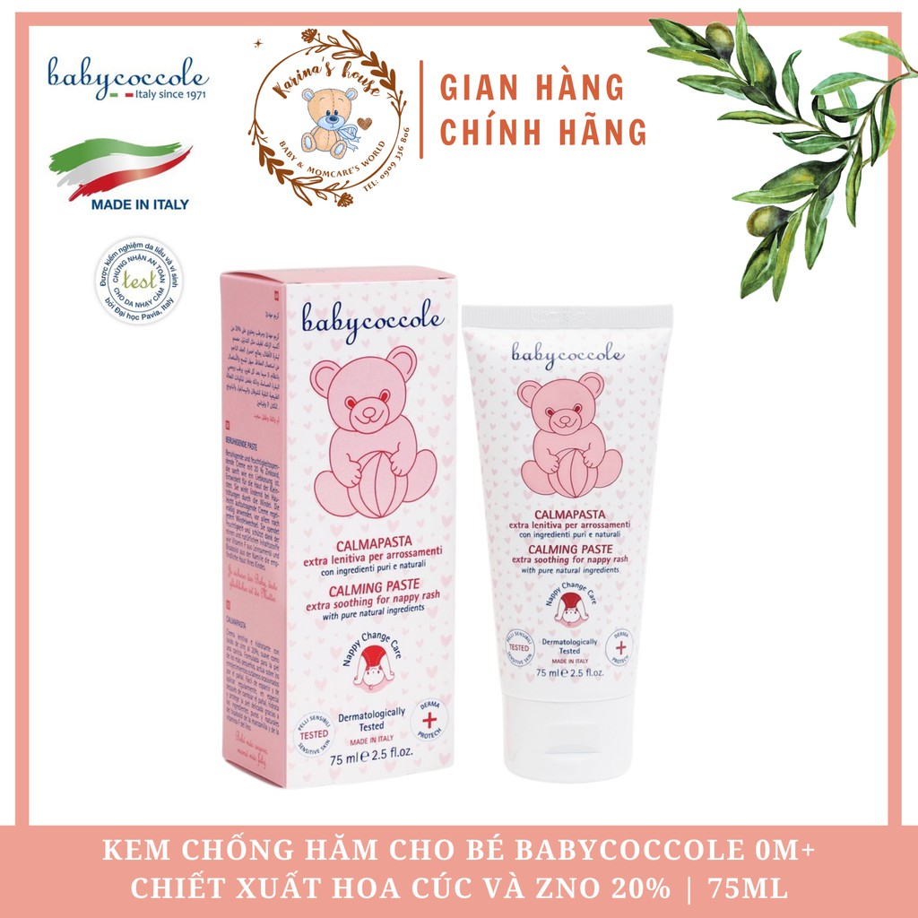 Kem chống hăm cho bé Babycoccole 0M+ chiết xuất hoa cúc và ZnO 20% 75ml