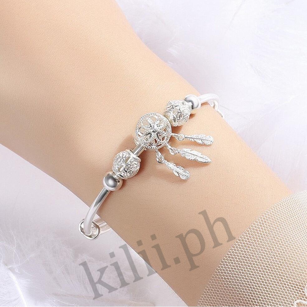 Vòng Tay Mạ Bạc 925 Mặt Dream Catcher Thời Trang Cho Nữ