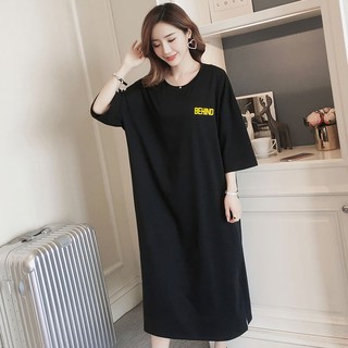Đầm Đen Ngắn Tay Dáng Rộng