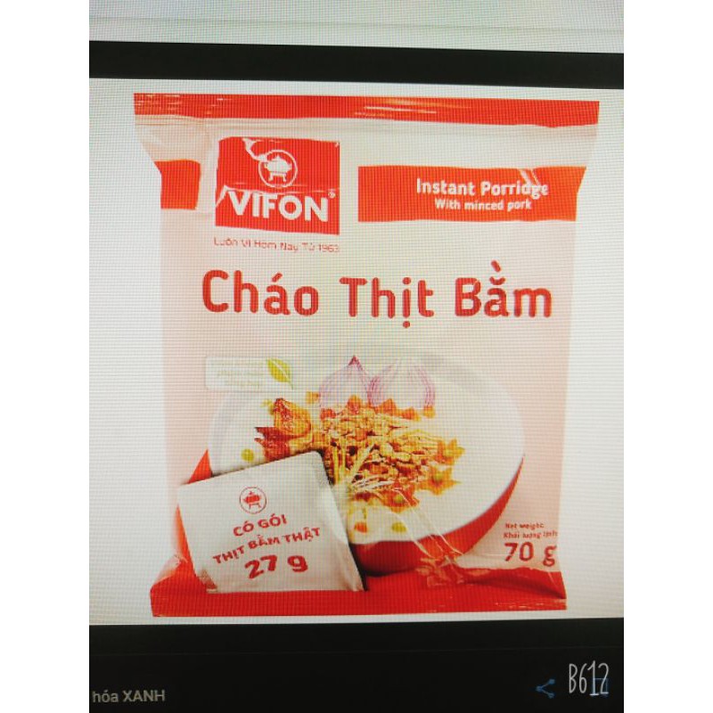 CHÁO THỊT BẰM /GÀ/NẤM VIFON GÓI 70G