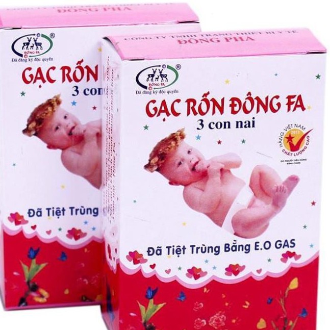 Băng Rốn Đông Fa, Gạc Rốn Cho Trẻ Sơ Sinh - Hộp 3 Miếng