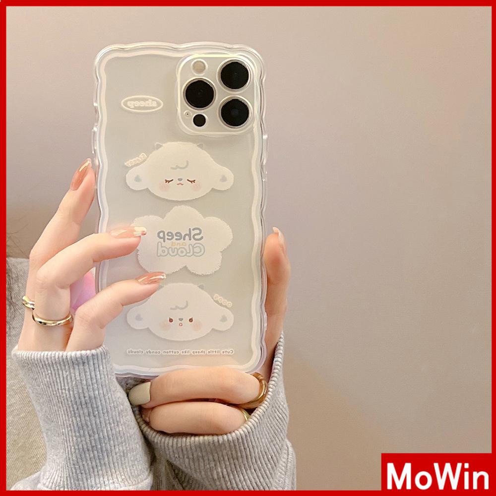 Ốp điện thoại silicon mềm họa tiết mây trắng chống trượt thích hợp cho iPhone 13 ProMax/12 ProMax /11/ 7Plus