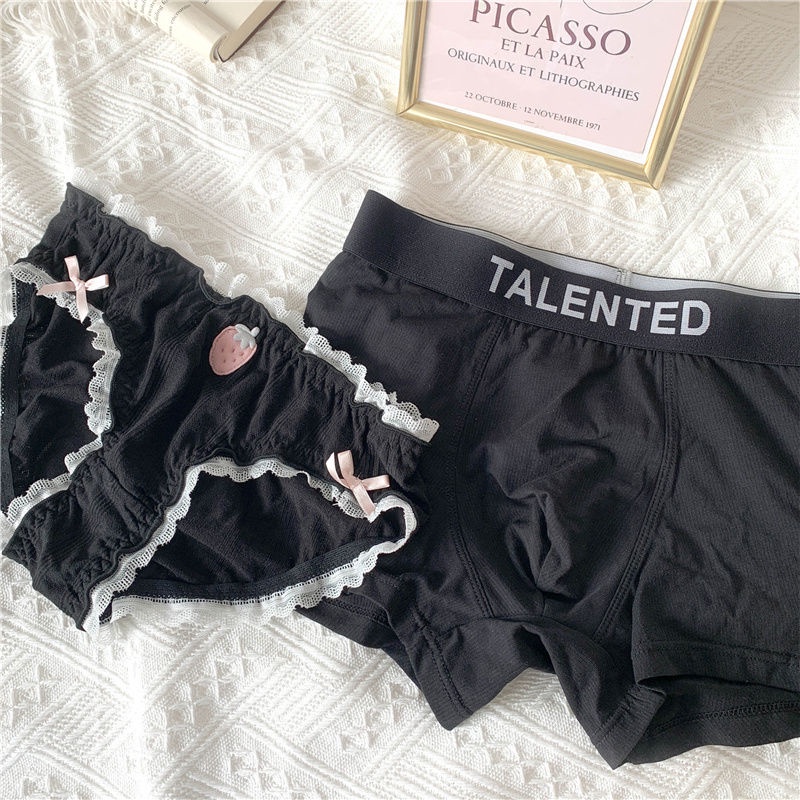 Set 2 Quần Lót Nữ In Hình Quả Dâu Dễ Thương