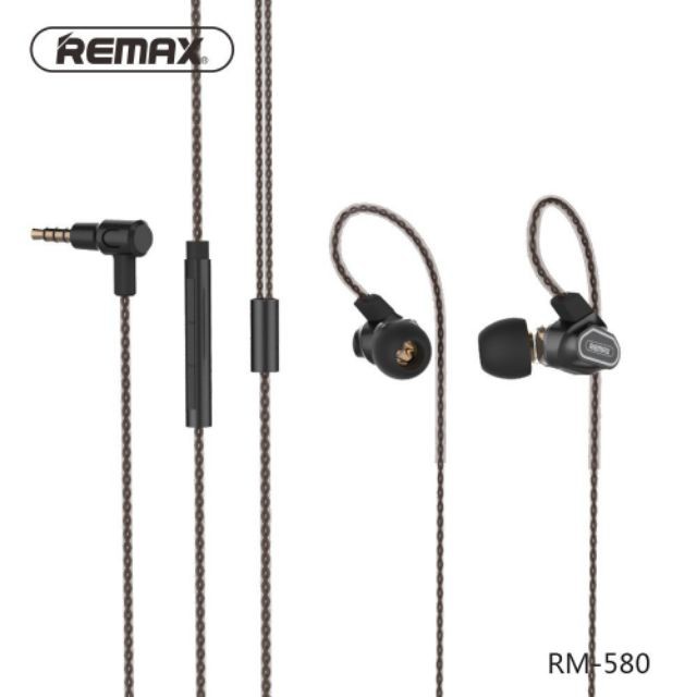 TAI NGHE THỜI TRANG REMAX RM-580 IN-EAR - Bảo Hành Toàn Quốc