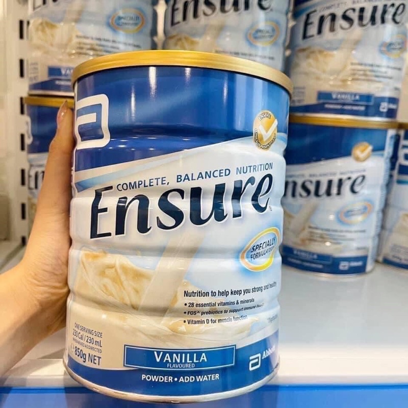 Sữa Abbott Ensure Úc Hương Vani Thơm Ngon Bổ Sung Dinh Dưỡng Và Vitamin Tốt Cho Sức Khỏe 850g Mẫu Mới