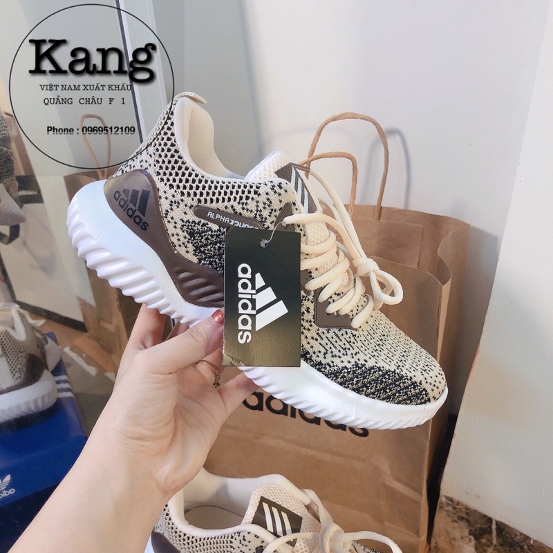 Giày thể thao adidas alpha xám trắng sẵn hàng